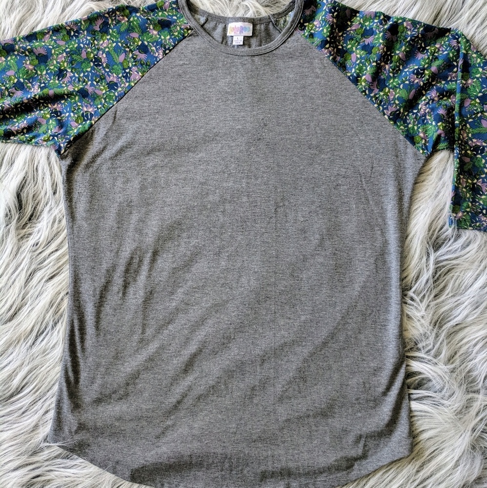 LuLaRoe L Randy 3/4 Sleeve Raglan Top - Picture 5 of 5